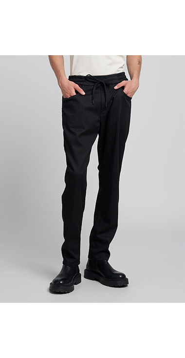 リラックステーパードLANNY Touch denim 詳細画像 ブラック 2